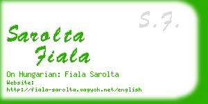 sarolta fiala business card